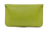 An Hermes Vert Anis Togo Dogon Duo Wallet, 4.9" x 7.9".