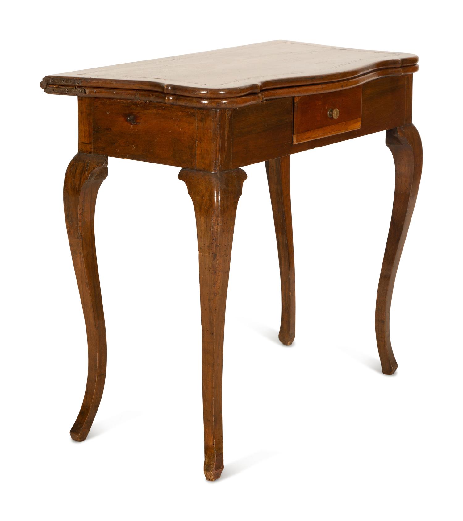 A Louis XV Provincial Style Walnut Flip-top Table