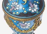 An Ormolu-Mounted Wedgwood Enameled Stoneware Vase, UK, circa 1900