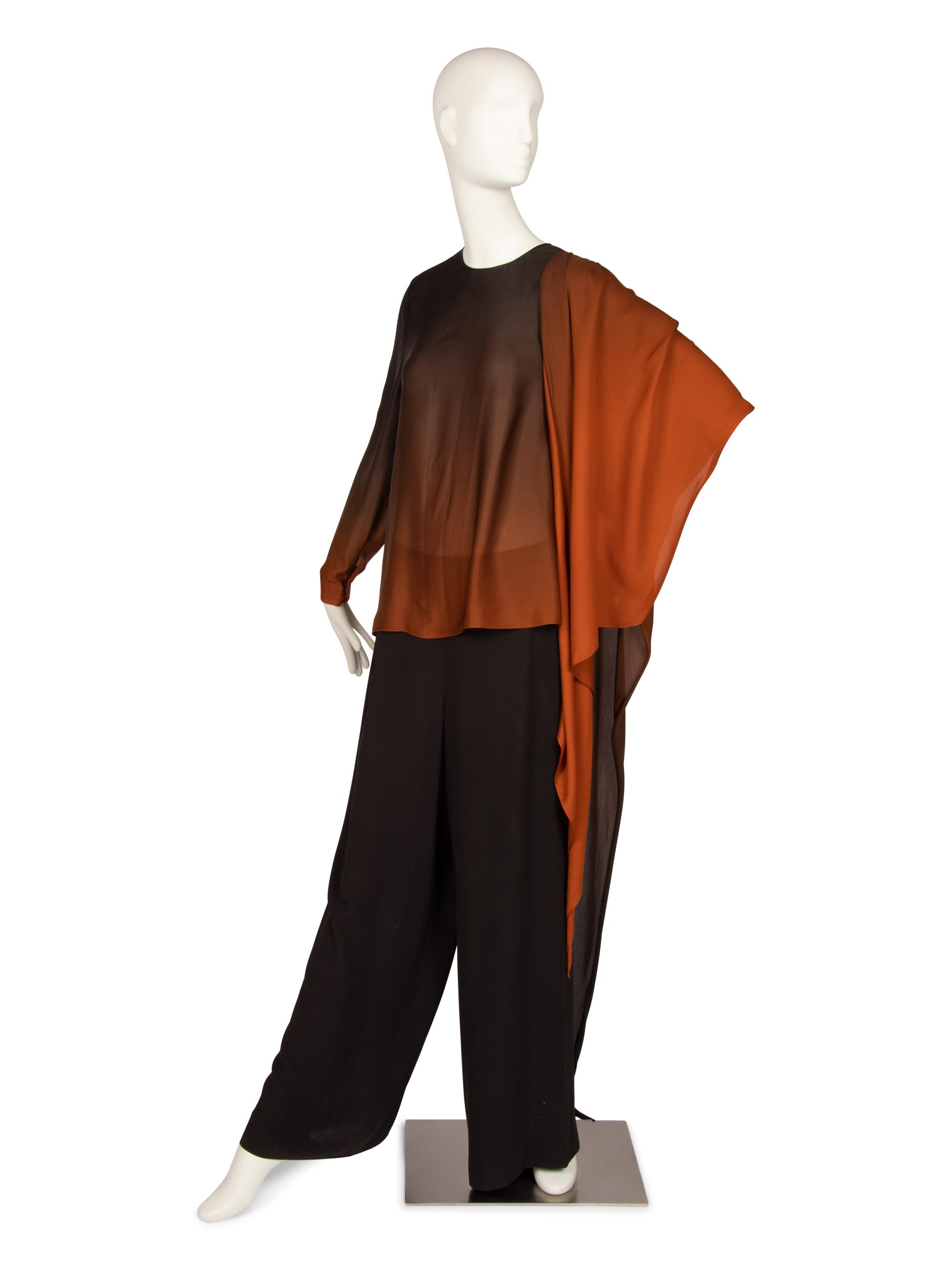 Loro Piana Leather-Trimmed Cashmere Shawl and Akris Three-Piece Ensemble