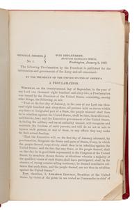 [Lincoln, Abraham (1809-1865), et al.]. A nearly complete run of over 1,000 General Orders from the War Department Adjutant General's Office during the Civil War years. Washington, D.C., [Government Printing Office], 1861-1865.