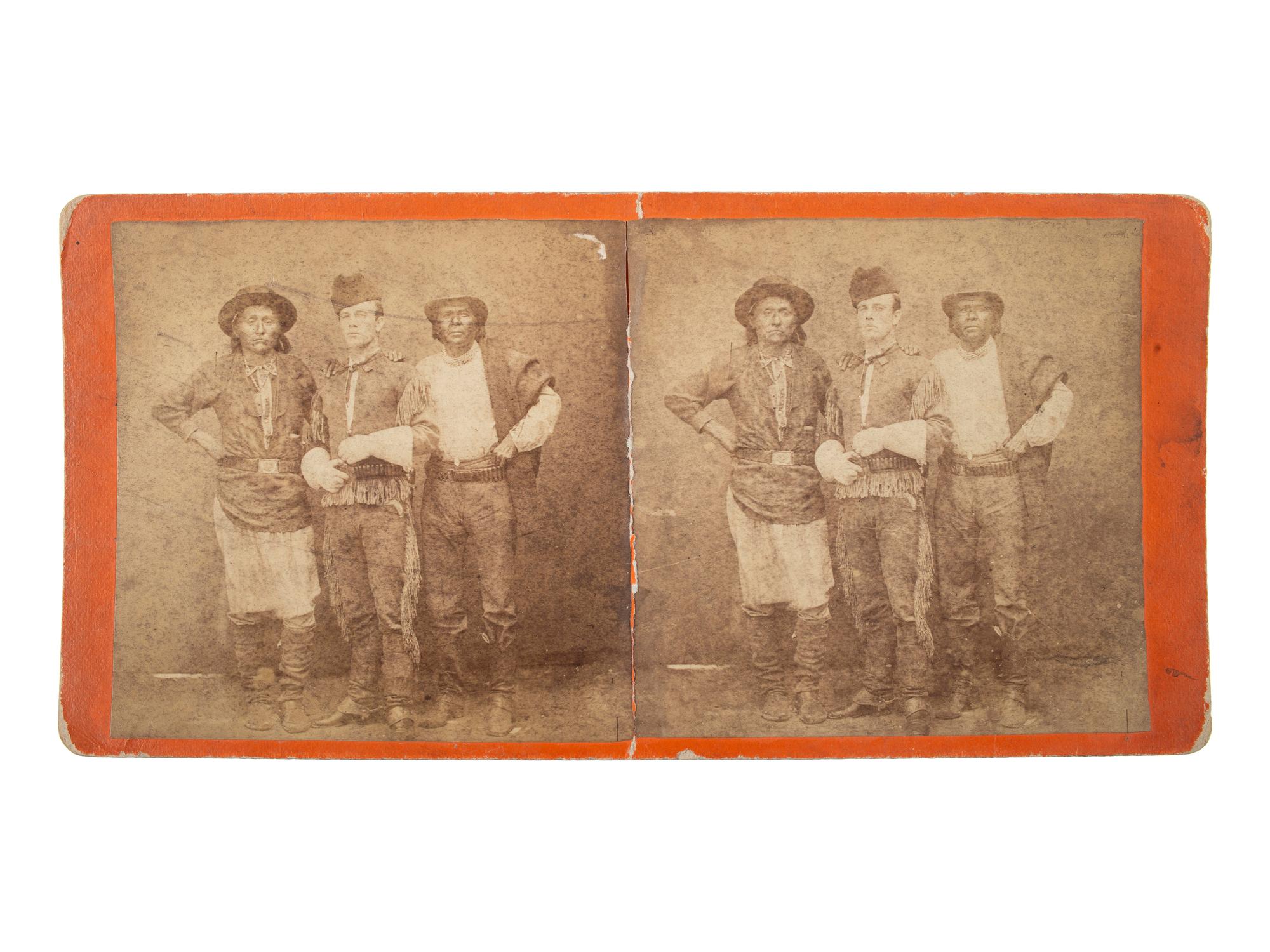 [NATIVE AMERICANS]. BUEHMAN, Henry (1851-1912), photographer. Agt. Clum, Diablo & Eskiminzin . Tucson, AZ: [1875].