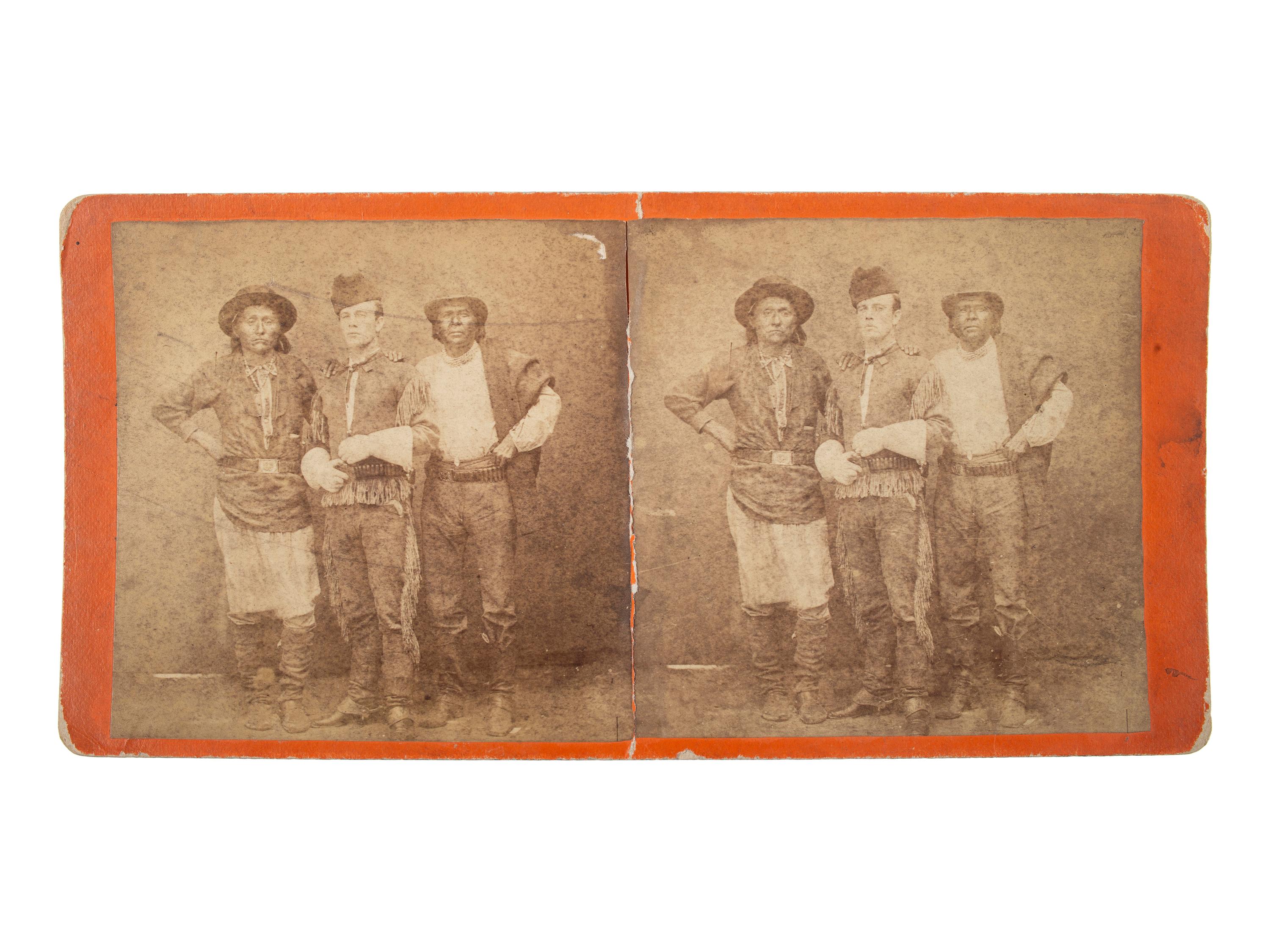 [NATIVE AMERICANS]. BUEHMAN, Henry (1851-1912), photographer. Agt. Clum, Diablo & Eskiminzin . Tucson, AZ: [1875].