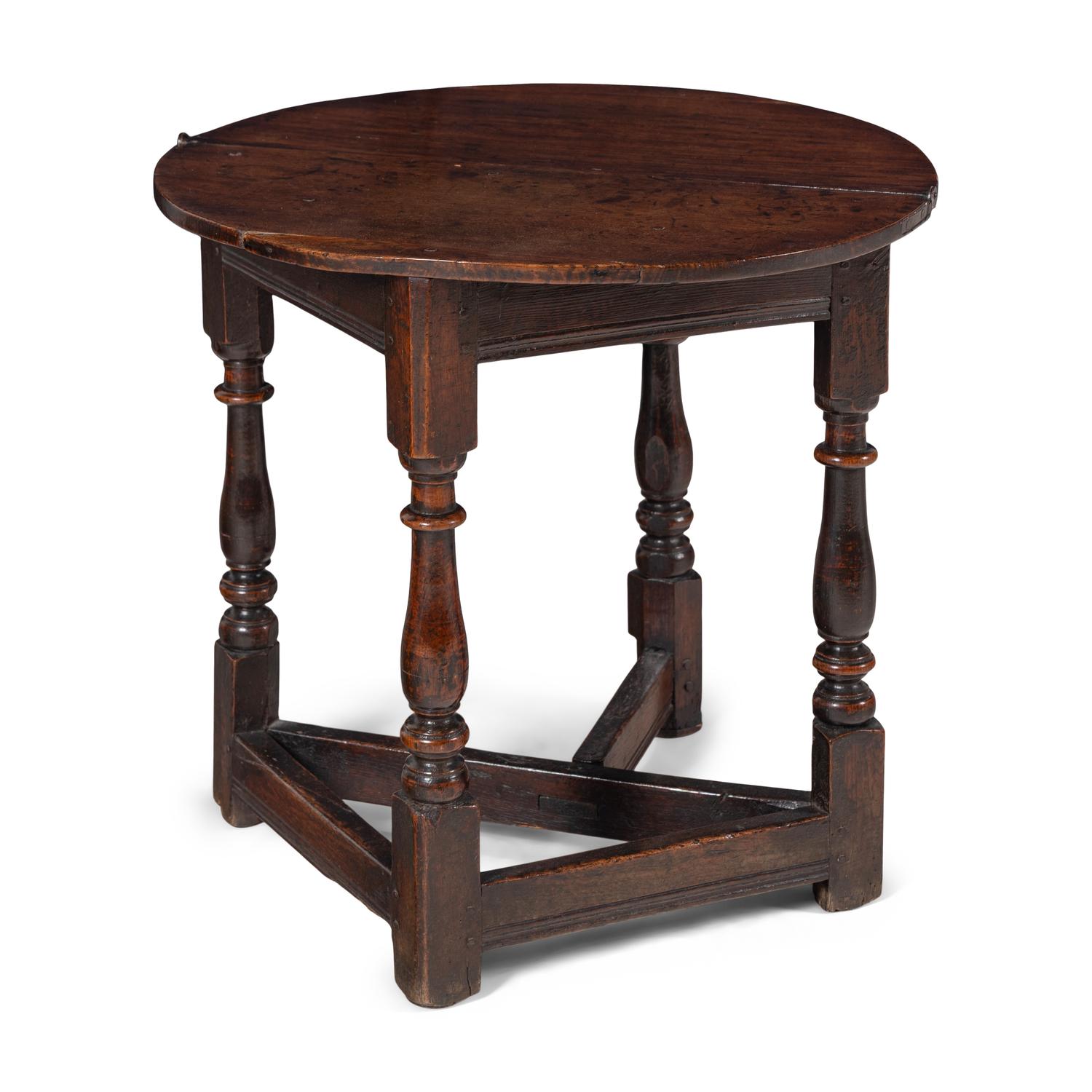 An English Oak Flip-Top Credence Table