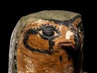 An Egyptian Painted Wood Falcon