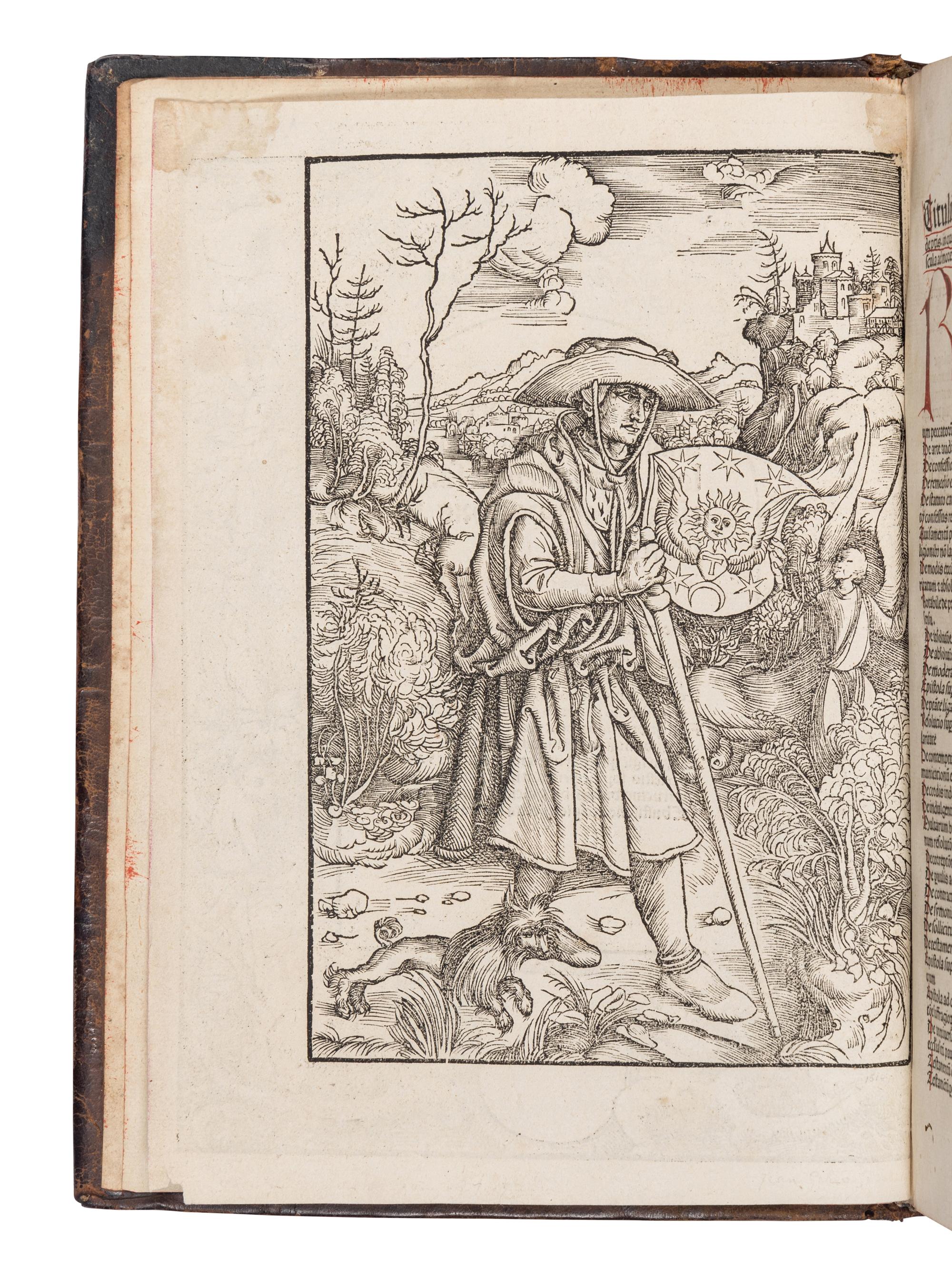 GERSON, Johannes (1363-1429). Prima [- Tertia ] Pars Opera [With: Inventarium in Vol. I] . Edited by Johannes Geiler von Kaisersberg. [Strassburg : Johann (Reinhard) Grüninger, partly with the types of Johann Prüss and Martin Flach], I: 10 September 1488, II: 3 July 1488; III: 6 September 1488; IV: Martin Flach, [1502].