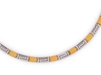 BICOLOR GOLD GREEK KEY NECKLACE