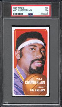 A 1970 Topps Wilt Chamberlain Basketball Card No. 50 (PSA 7 NM)