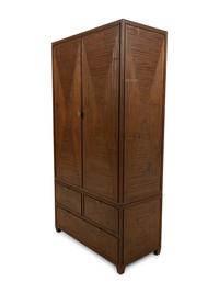 A McGuire Faux-Bamboo Armoire