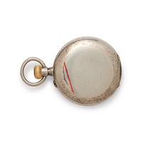 J. CHAPPUIS, SILVER HALF-HUNTING CASED KEYLESS LEVER WITH 8-DAYS DURATION AND ENAMEL PAINTED DIAL POCKET WATCH