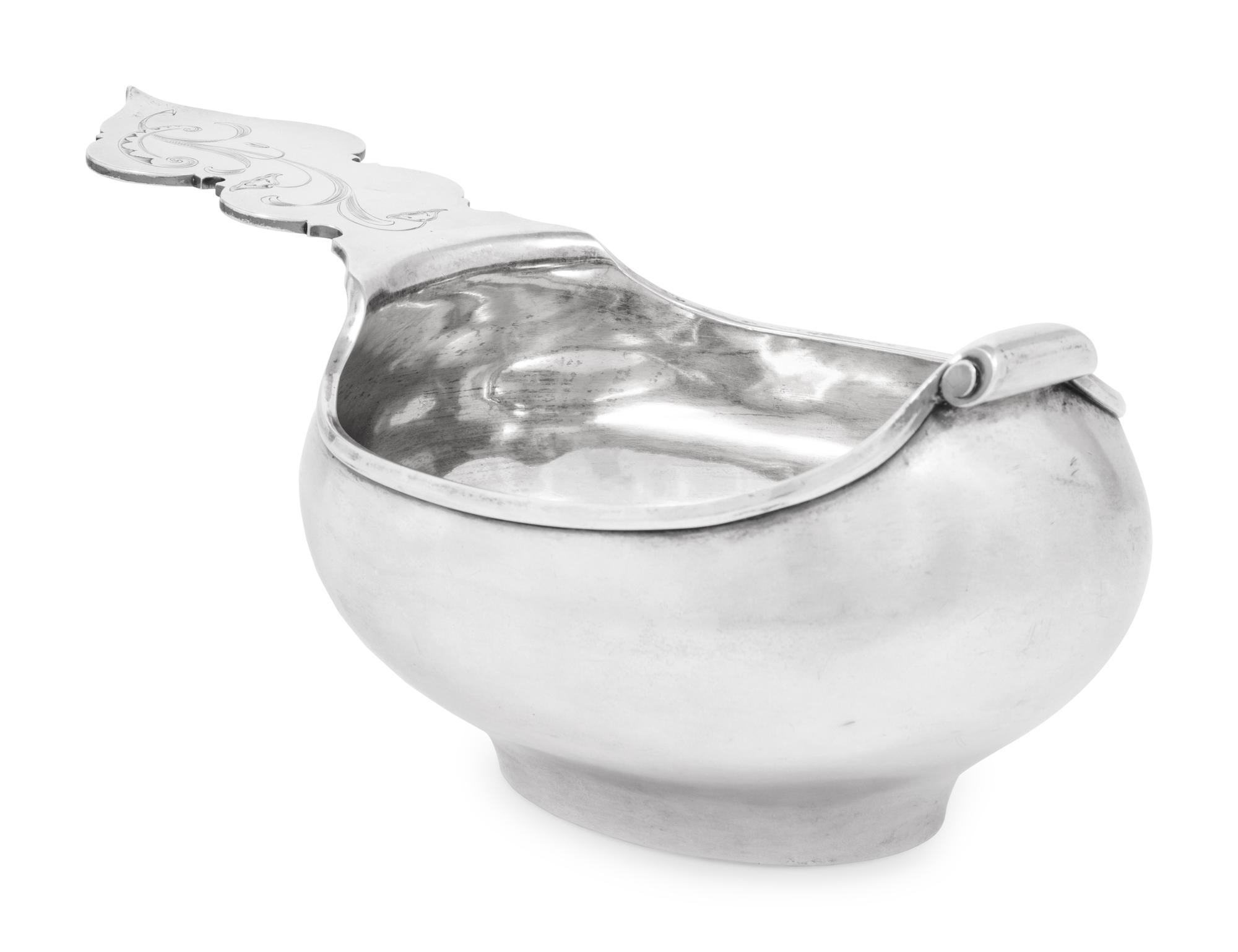 A Large Russian Silver Kovsh