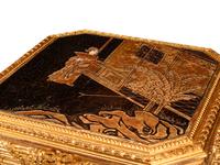 A Pair of Continental Giltwood and Chinese Lacquer Side Tables