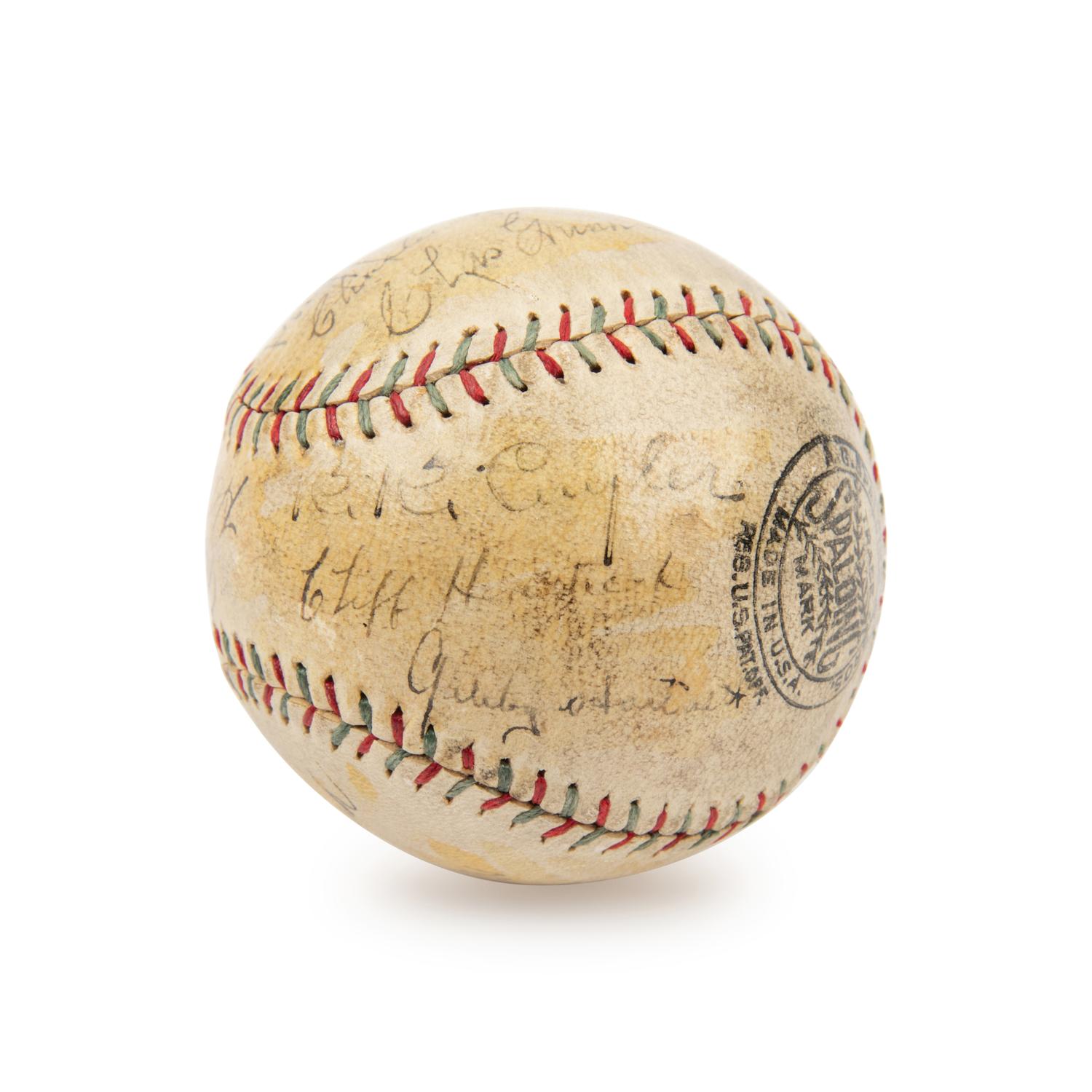 A 1930 Chicago Cubs Team Signed Autograph Baseball with Rogers Hornsby, Hack Wilson, Kiki Cuyler and Gabby Hartnett (Beckett Authentication Services Letter)