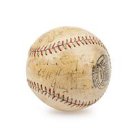 A 1930 Chicago Cubs Team Signed Autograph Baseball with Rogers Hornsby, Hack Wilson, Kiki Cuyler and Gabby Hartnett (Beckett Authentication Services Letter)