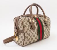 A Gucci Monogram Canvas Doctor's Bag, 10.5" x 9" x 5"; Handle drop: 3".