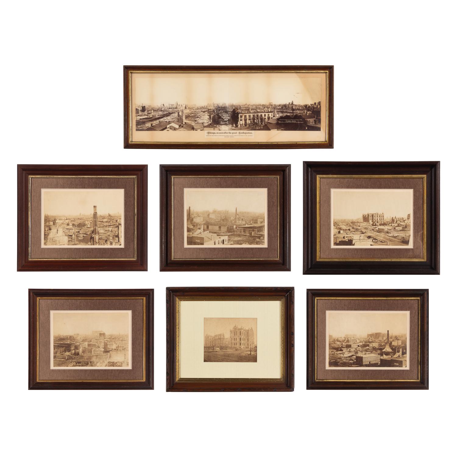 [Chicago Fire]. Smith, Joshua (1818-1891), photographer. Chicago, as seen after the great Conflagration . Washington, 1871.