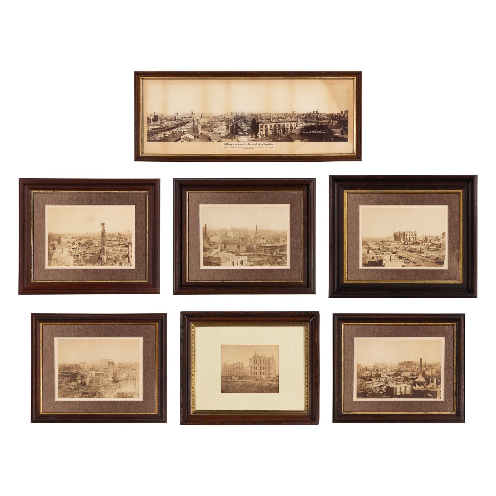[Chicago Fire]. Smith, Joshua (1818-1891), photographer. Chicago, as seen after the great Conflagration . Washington, 1871.