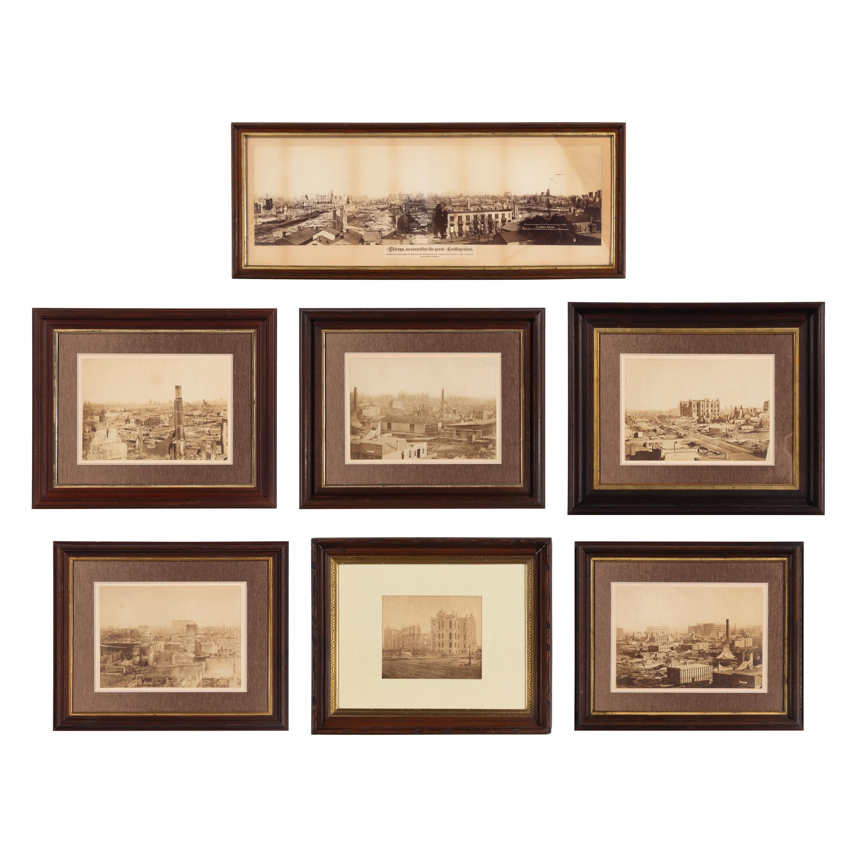 [Chicago Fire]. Smith, Joshua (1818-1891), photographer. Chicago, as seen after the great Conflagration . Washington, 1871.