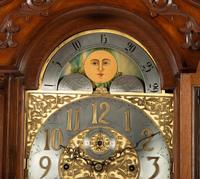 A Winterhalder and Hofmeier Oak Tall Case Clock