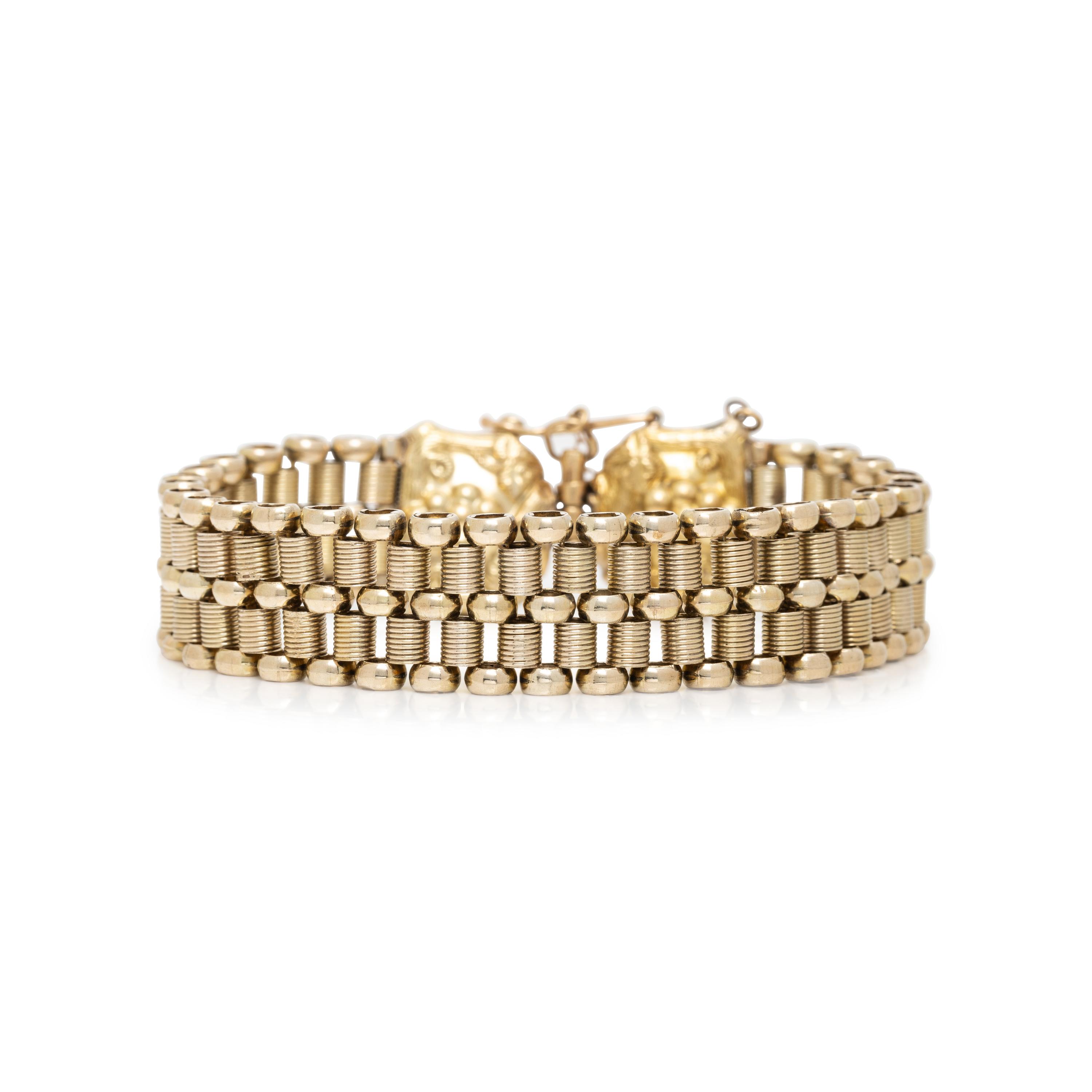 YELLOW GOLD LINK BRACELET
