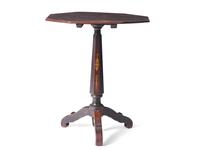 A Regency or Early Victorian Ebonized and Gilt-Decorated Candlestand