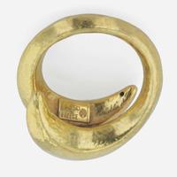 18K yellow gold necklace and ring, ilias LaLaounis