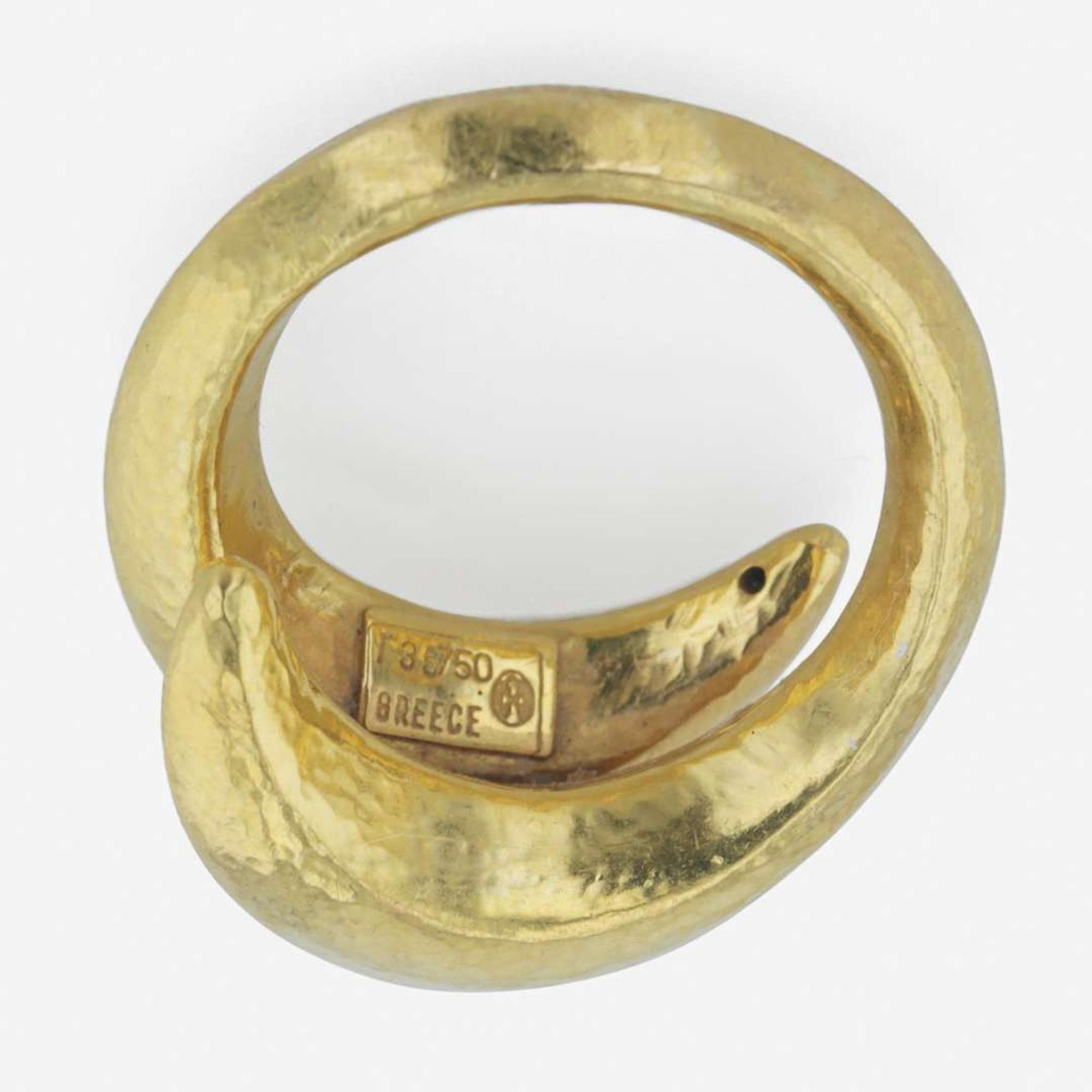 18K yellow gold necklace and ring, ilias LaLaounis