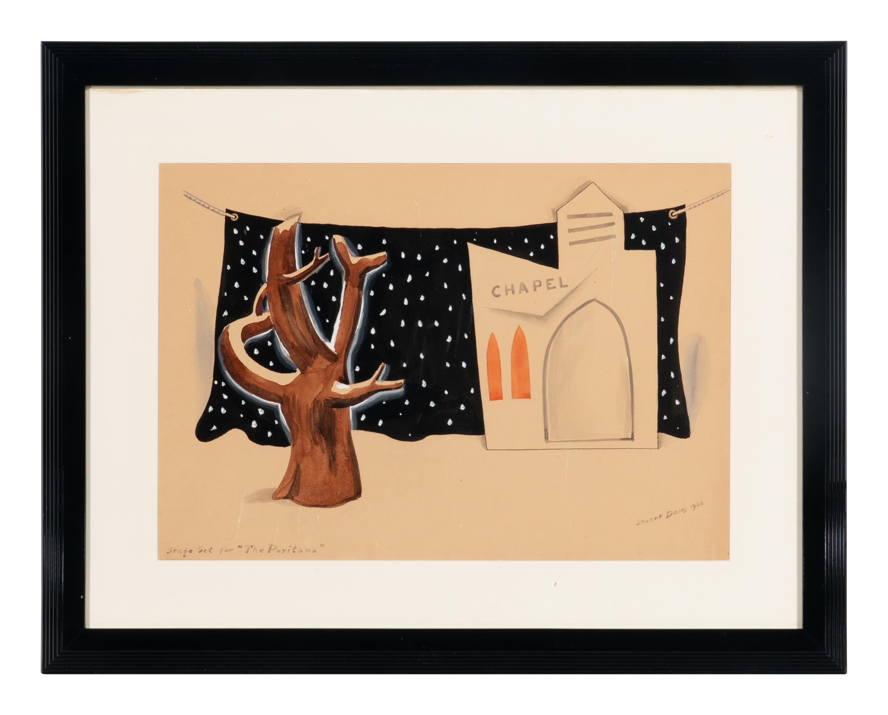 Stuart Davis (American, 1892-1964) — Stage Set for "The Puritans," 1922