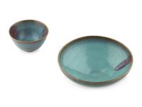 Two Chinese Junyao Style Stoneware Bowls