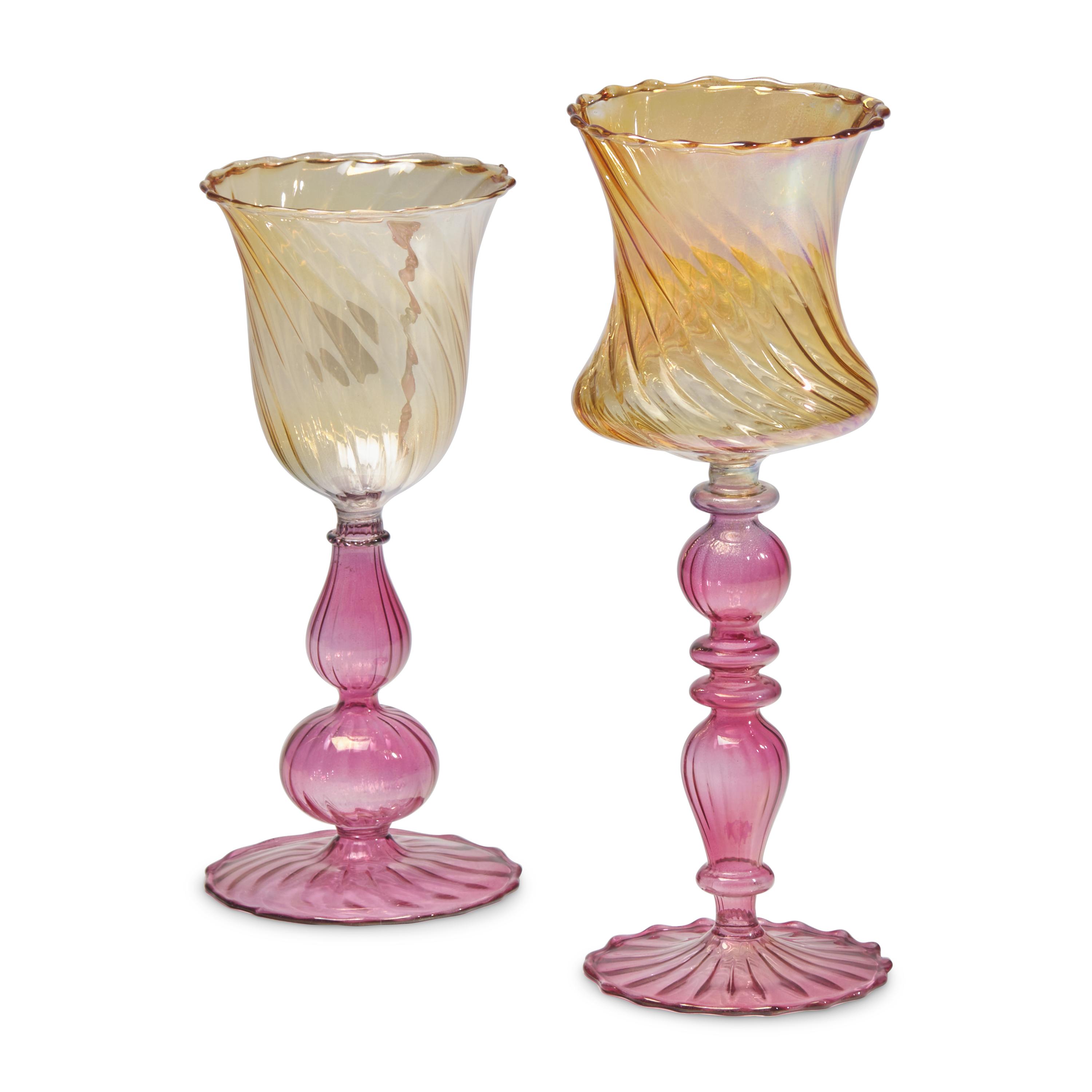 A Set of Vietri Venetian Glass Stemware Service