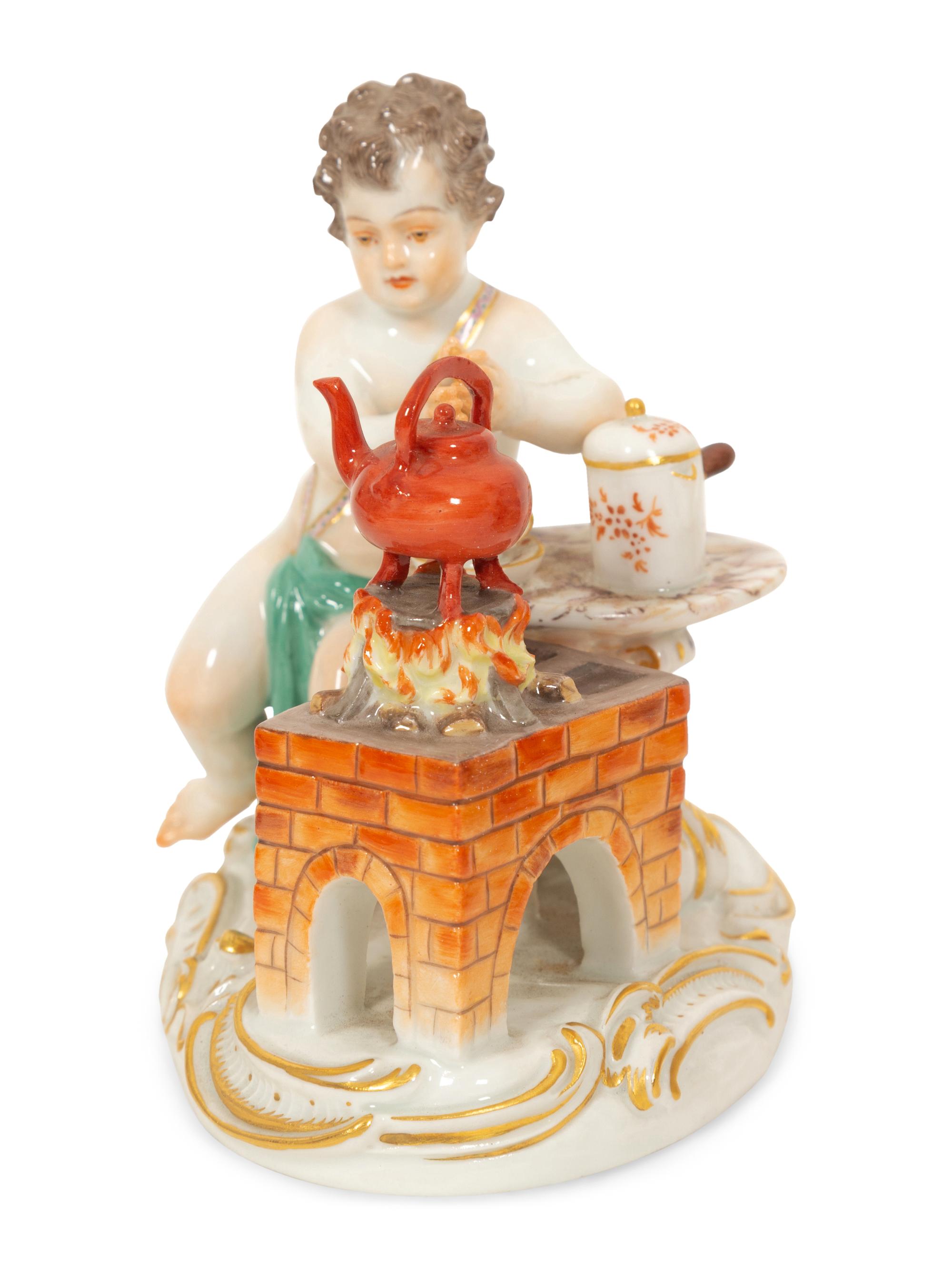 Three Meissen Porcelain Figural Groups