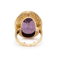 AMETHYST AND ENAMEL RING
