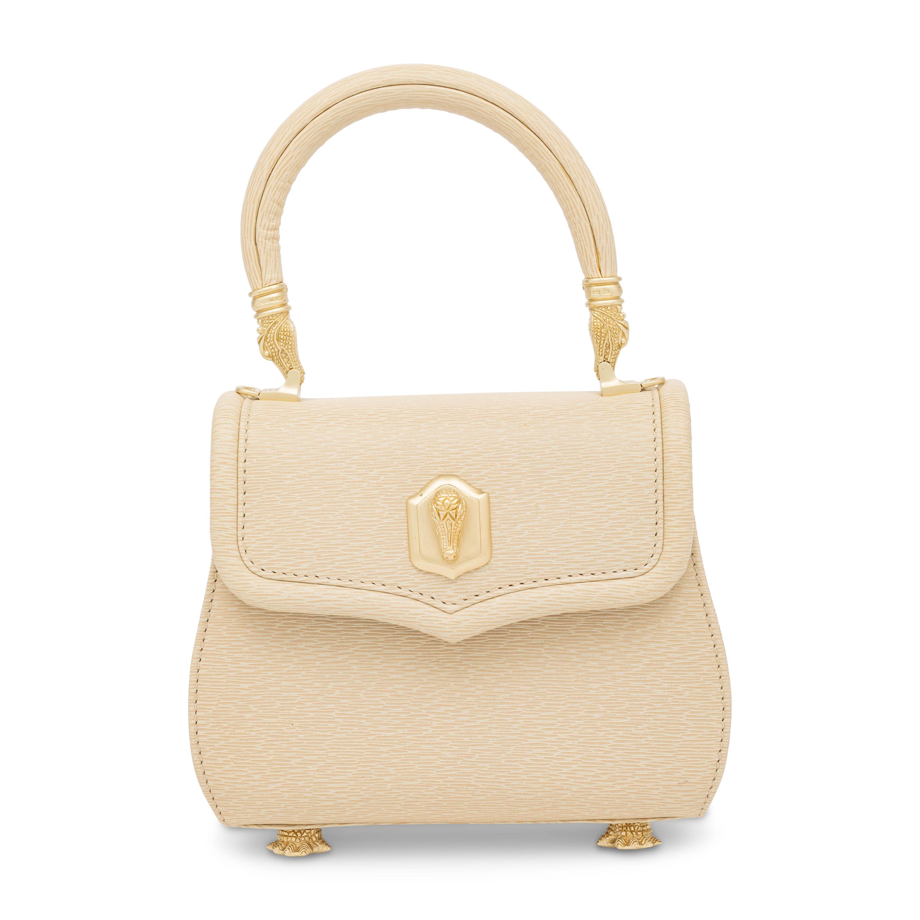 Kieselstein-Cord, Cream Leather Handbag