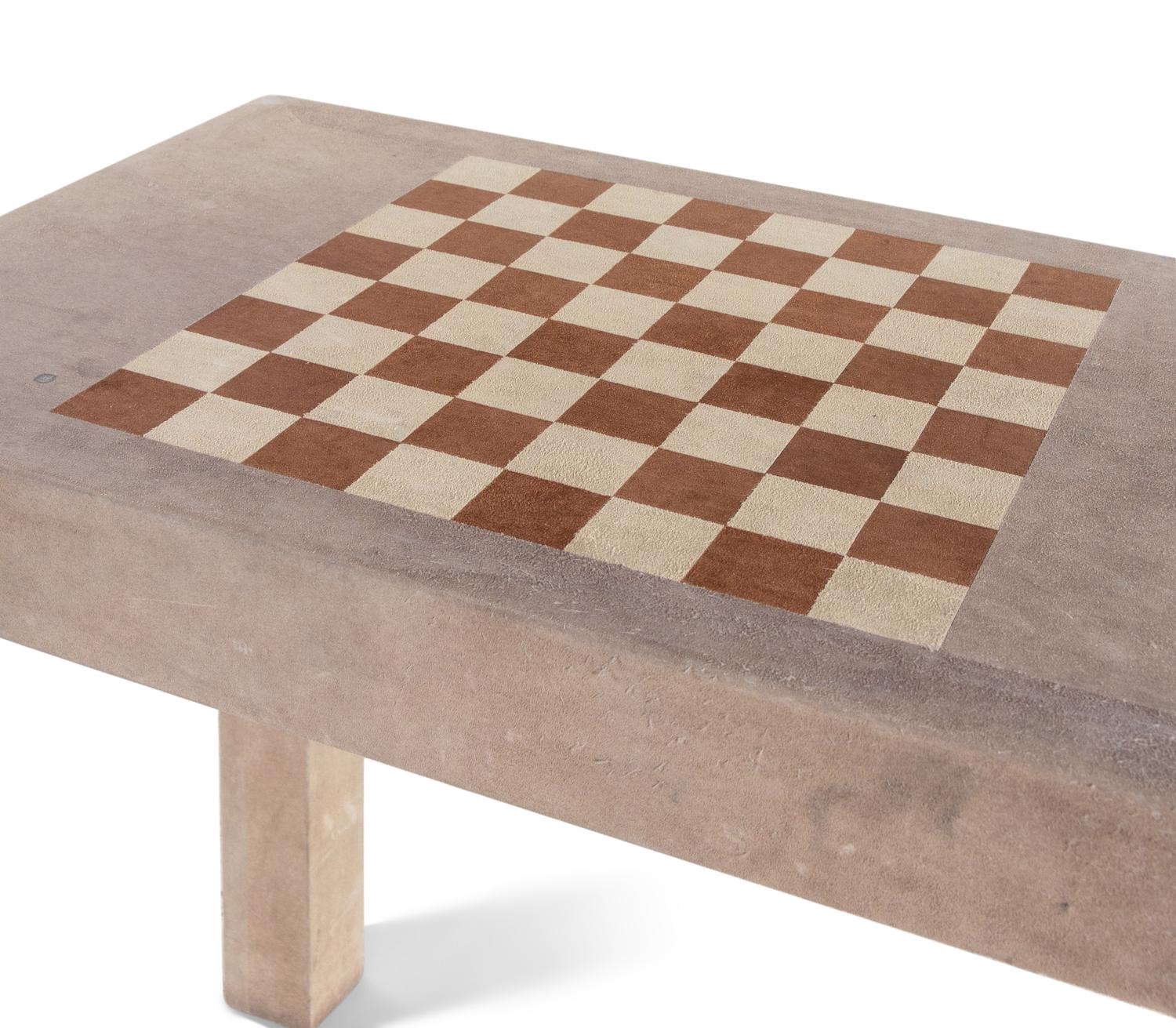 A Suede Upholstered Game Table