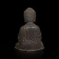 A Chinese bronze figure of a seated Buddha 銅佛造像一件 Ming dynasty ?