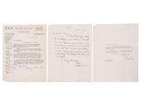 [AUTHORS] -- [PUBLISHERS]. A group of 14 autographs, including Gilbert CANNAN (1884-1955) and Owen DAVIS (1874-1956).