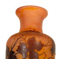 A Cameo Glass Baluster Vase in the Style of Emile Gallé