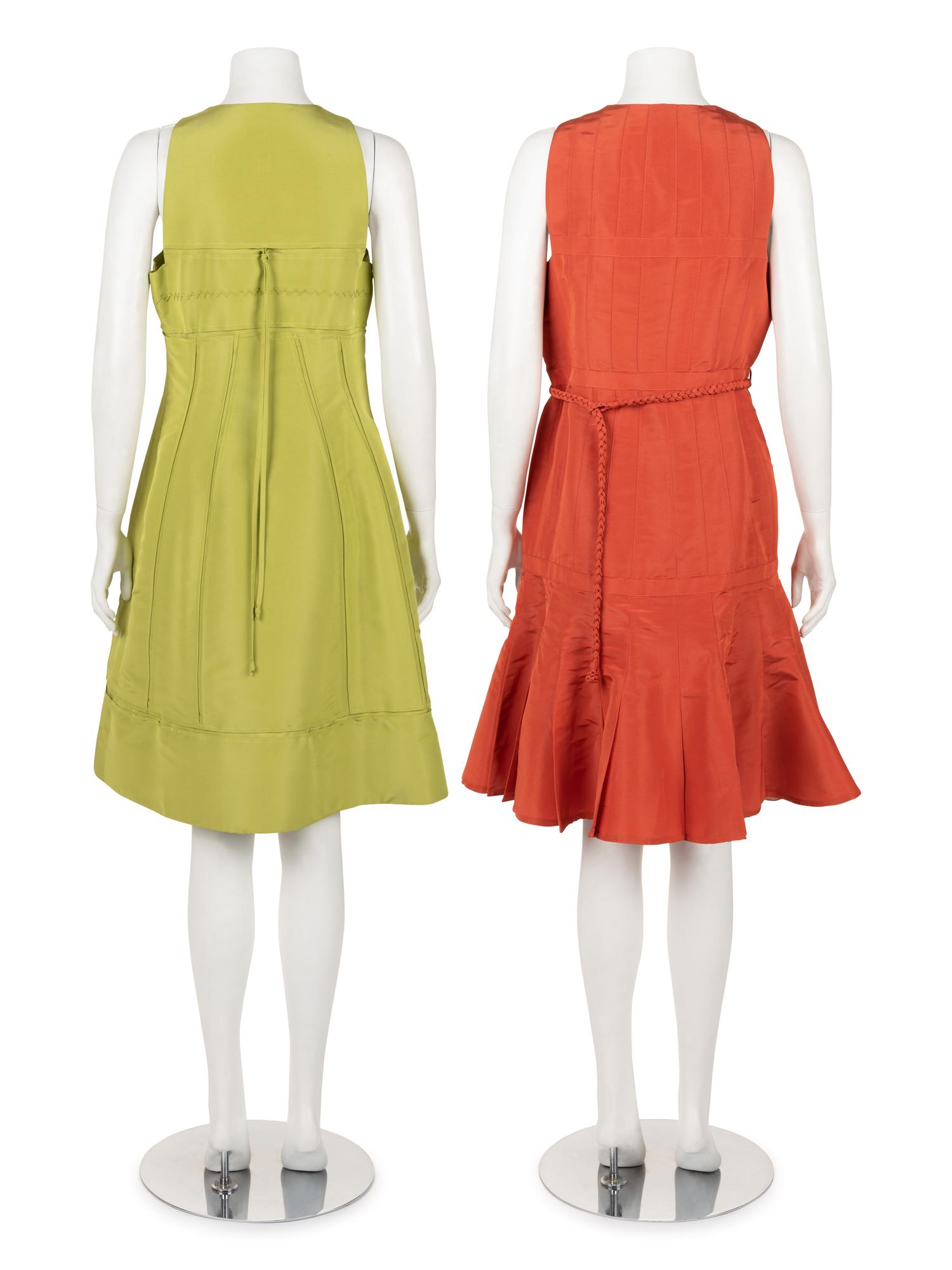 Two Chado Ralph Rucci Sleeveless Dresses, 2000-2010s