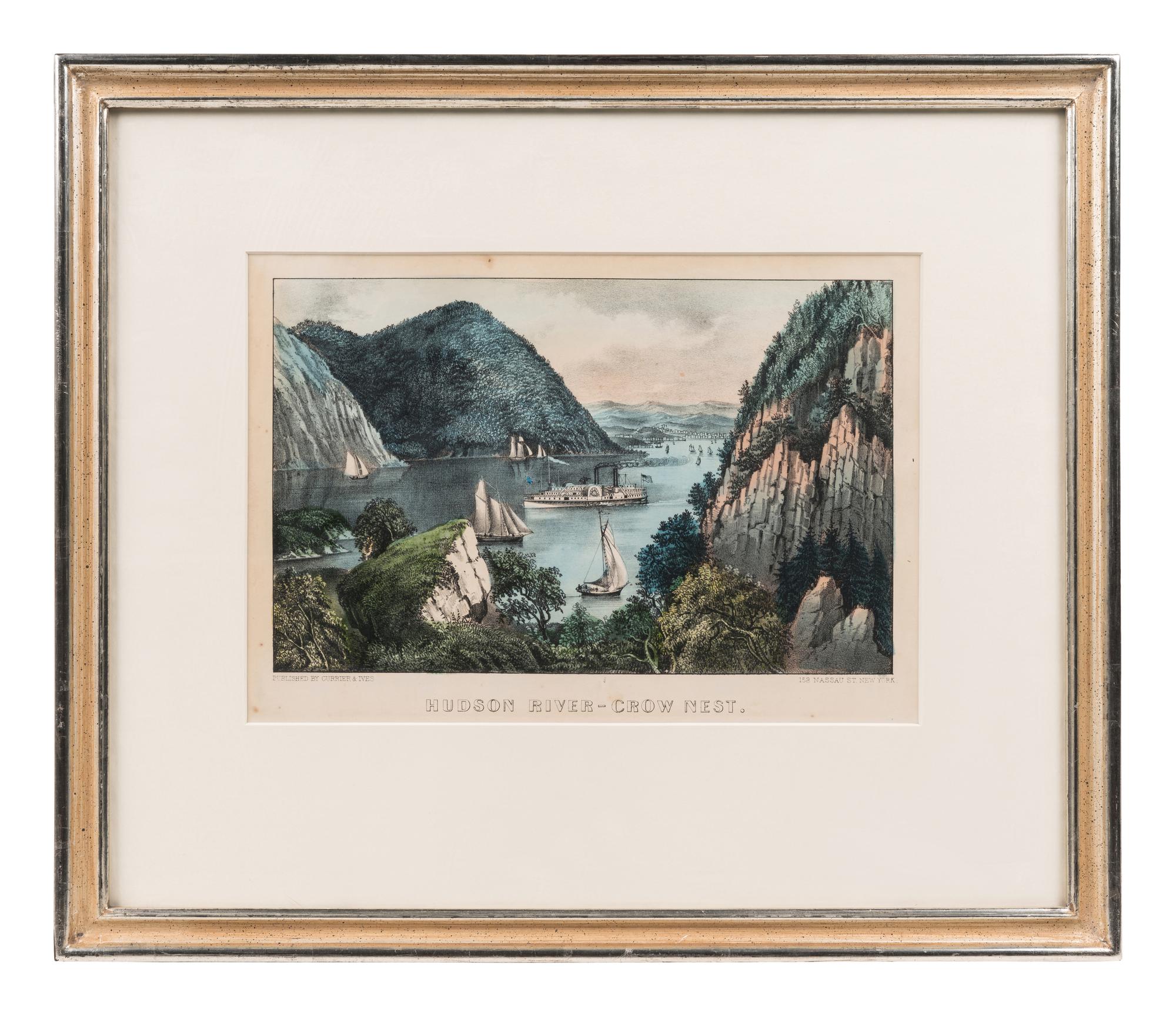 [HUDSON RIVER] -- CURRIER and IVES, publishers The Hudson, From West Point. Grounds of the U. S. Military Academy, 1862. (G.3216) -- Hudson River-Crow Nest, n.d. (G.3222)
