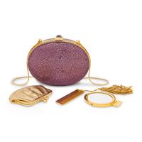 Judith Leiber, Purple Crystal-Embellished Minaudière