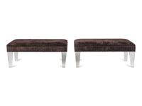 A Pair of Contemporary Acrylic Benches