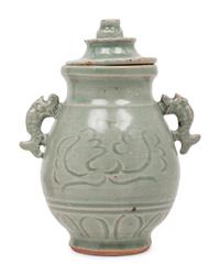 Two Chinese Monochrome Glazed Porcelain Vases