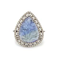 TANZANITE AND DIAMOND RING