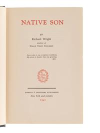 [LITERATURE]. WRIGHT, Richard (1908-1960). 2 works, Native Son and Black Boy .
