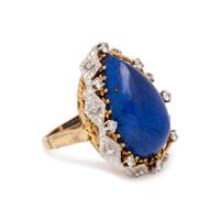LAPIS LAZULI AND DIAMOND RING