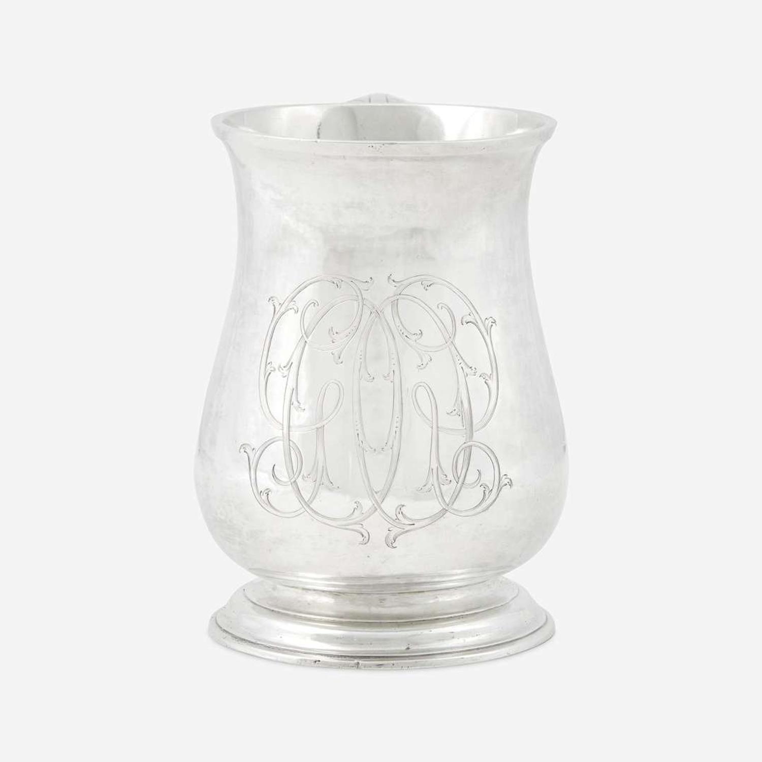 A silver cann Samuel Soumaine (1718-1765), Philadelphia, PA, circa 1760