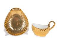 Ten Meissen and Style of Porcelain Teacups and Saucers — 19TH/20TH CENTURY
