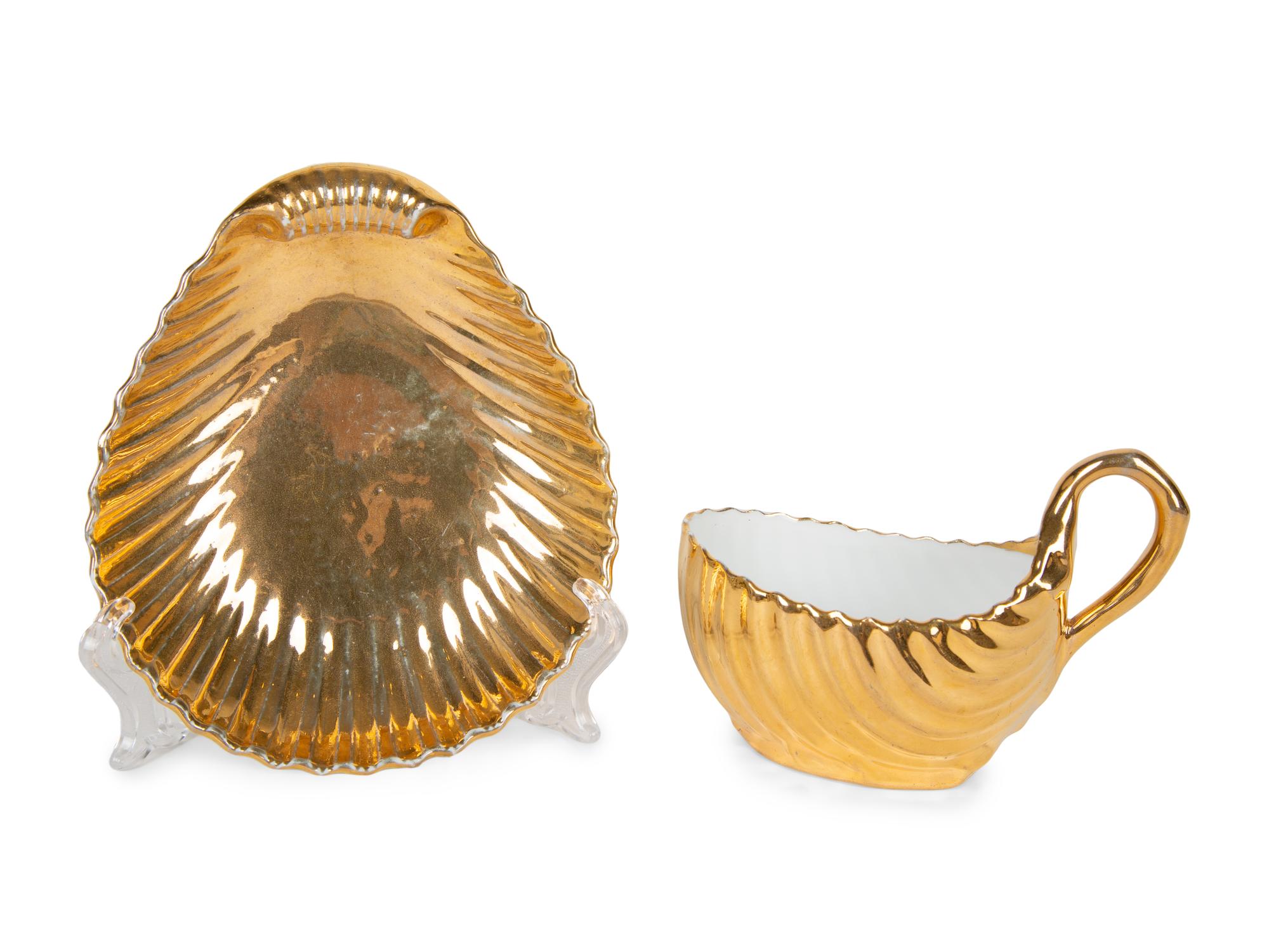 Ten Meissen and Style of Porcelain Teacups and Saucers — 19TH/20TH CENTURY