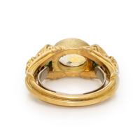 Yellow Sapphire, Tsavorite Garnet, and Yellow Gold Ring