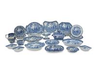 A Davenport Transfer-Decorated Earthenware Dinner Service